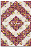 Clothworks Pre-cut 12 Block Log Cabin Quilt Kit - Summer Garden