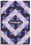 Timeless Treasures Pre-Cut 12 Block Log Cabin Quilt Kit - Dragonfly Mist