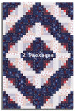 Andover Pre-Cut 12 Block Log Cabin Quilt Kit - Americana