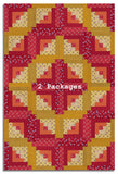 Riley Blake Pre-Cut 12-Block Log Cabin Quilt Kit - Vera's Garden - Red