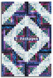Hoffman Bali Batiks Pre-Cut 12 Block Log Cabin Quilt Kit - Northern Lights