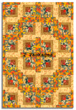 Free Spirit Pre-cut 12 Block Log Cabin Quilt Kit - Golden Harvest