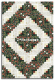 Hoffman Metallic Pre-Cut 12 Block Log Cabin Quilt Kit - Blooming Holidays