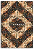 Hoffman Bali Batiks Pre-Cut 12 Block Log Cabin Quilt Kit - Coffee Shoppe