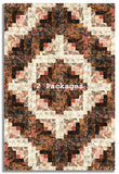 Matt's Hoffman Bali Batiks Pre-Cut 12 Block Log Cabin Quilt Kit - Fall Into You - Harvest