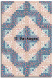 Poppie Cotton Pre-Cut 12 Block Log Cabin Quilt Kit - Stolen Moments