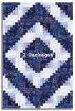 Matt's Hoffman Bali Batiks Pre-Cut 12 Block Log Cabin Quilt Kit - Violet Waves