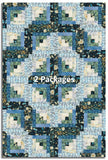 Timeless Treasures Pre-Cut 12 Block Log Cabin Quilt Kit - Forest Whisper