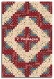 Riley Blake Pre-Cut 12-Block Log Cabin Quilt Kit - John Wayne American West