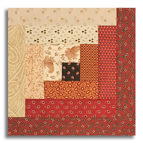 Andover Pre-Cut 12 Block Log Cabin Quilt Kit - Spice Market