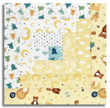 Riley Blake Pre-Cut 12-Block Log Cabin Quilt Kit - Baby Boy - Yellow