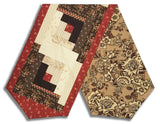 Moda Pre-cut Log Cabin Table Runner Kit - Miss Mollie - Dark Chocolate