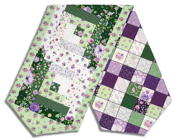 Matt's Clothworks Pre-Cut Log Cabin Table Runner Kit - Chateau En Fleur - Forest