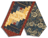 Moda Pre-cut Log Cabin Table Runner Kit - Miss Mollie - Indigo