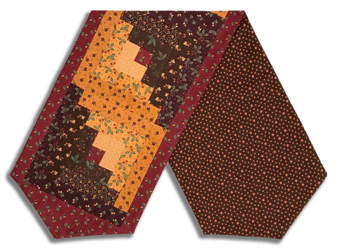 Moda Kansas Troubles Moda Pre-cut Log Cabin Table Runner Kit - Flannel Season - Mahogany