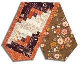 Moda Pre-cut Log Cabin Table Runner Kit - Foraged Found & Hand Me Down - Merlot