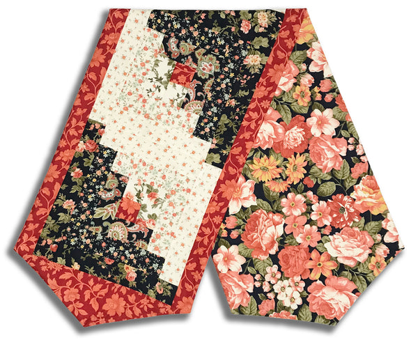 Moda 3 Sisters Pre-cut Log Cabin Table Runner Kit - Ambiance - Midnight