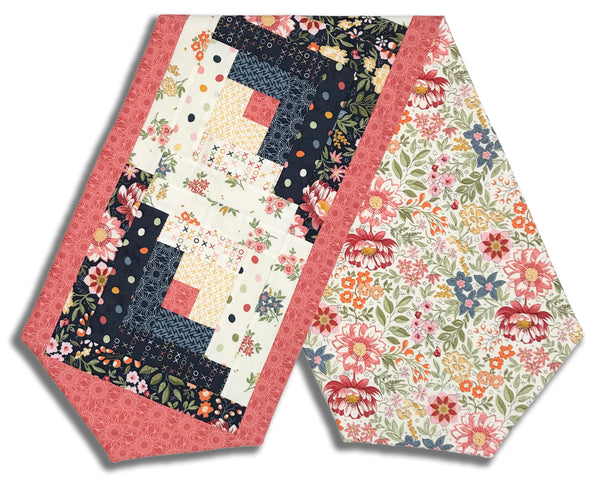 Moda Pre-cut Log Cabin Table Runner Kit - Fieldrush - Portobello