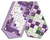 Matt's Clothworks Pre-Cut Log Cabin Table Runner Kit - Chateau En Fleur - Purple
