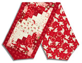 Matt's Moda Pre-cut Log Cabin Table Runner Kit - Je Taime - Scarlet
