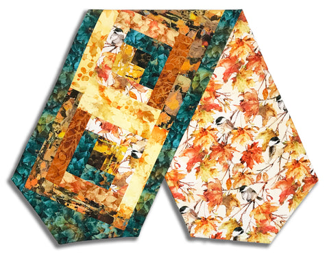 Northcott Pre-Cut Log Cabin Table Runner Kit - Autumn Breeze