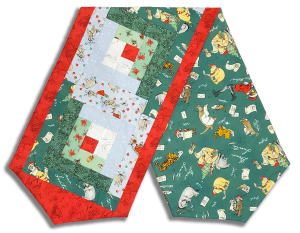 Matt's Studio E Pre-cut Log Cabin Table Runner Kit - Chrismtas At Pooh Corner