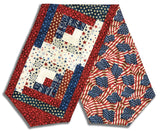 Northcott Pre-Cut Log Cabin Table Runner Kit - Stars & Stripes 14
