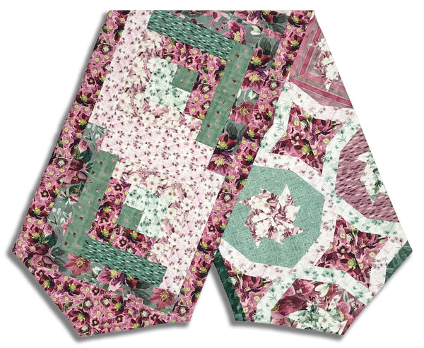 Fully FINISHED Log Cabin Table Runner - Lush & Lavish