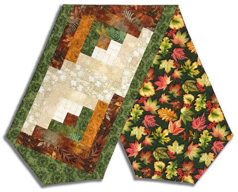 Henry Glass & Co. Pre-Cut Log Cabin Table Runner Kit - Oak & Berries