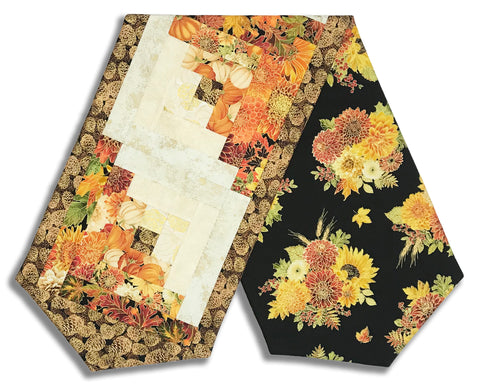Timeless Treasures Pre-Cut Log Cabin Table Runner Kit - Give Thanks