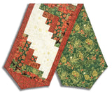 Hoffman Pre-Cut Log Cabin Table Runner Kit - Christmas Wish