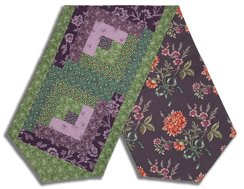 Andover Pre-Cut Log Cabin Table Runner Kit - Autumn Bouquet