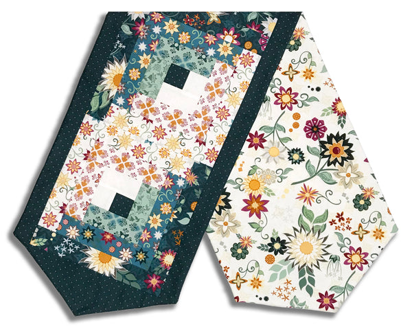 Matt's Riley Blake Pre-Cut Log Cabin Table Runner Kit - Where The Wildflowers Are