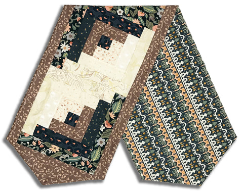 Moda Moda Pre-cut Log Cabin Table Runner Kit - Sunlit Ruins