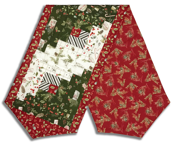 Matt's Riley Blake Pre-Cut Log Cabin Table Runner Kit - Holiday Spirit