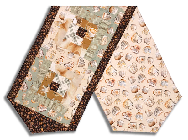 Matt's Riley Blake Pre-Cut Log Cabin Table Runner Kit - Coffee Time