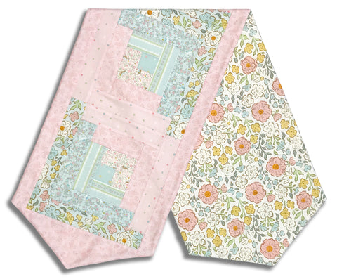 Matt's Riley Blake Pre-Cut Log Cabin Table Runner Kit - Little Posies