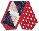 Andover Pre-Cut Log Cabin Table Runner Kit - Americana
