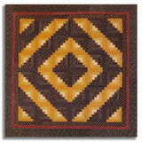 Moda Kansas Troubles Quilters Pre-cut 12 Block Log Cabin Quilt Kit - Flannel Season - Mahogany