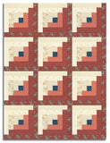 Moda Pre-cut 12 Block Log Cabin Quilt Kit - Miss Mollie - Red