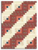 Moda Pre-cut 12 Block Log Cabin Quilt Kit - Miss Mollie - Red