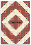 Moda Pre-cut 12 Block Log Cabin Quilt Kit - Miss Mollie - Red
