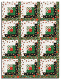 Windham Pre-Cut 12 Block Log Cabin Quilt Kit - Meowy Christmas