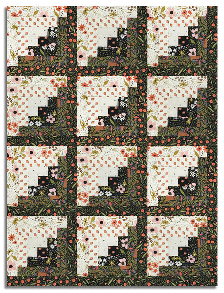 Moda Pre-cut 12 Block Log Cabin Quilt Kit - Night Owl – Jordan Fabrics