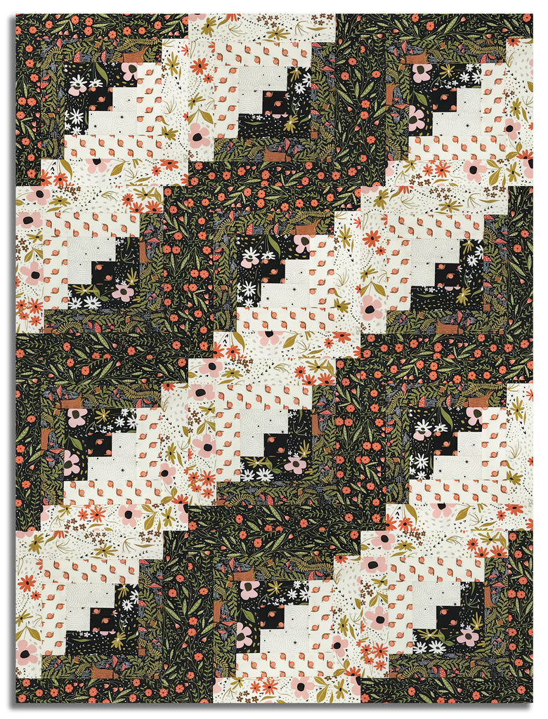 Moda Pre-cut 12 Block Log Cabin Quilt Kit - Night Owl – Jordan Fabrics