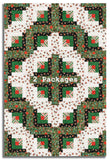 Windham Pre-Cut 12 Block Log Cabin Quilt Kit - Meowy Christmas