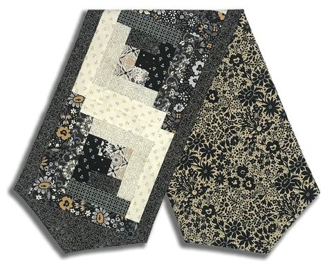 Moda BasicGrey Pre-Cut Log Cabin Table Runner Kit - Posh