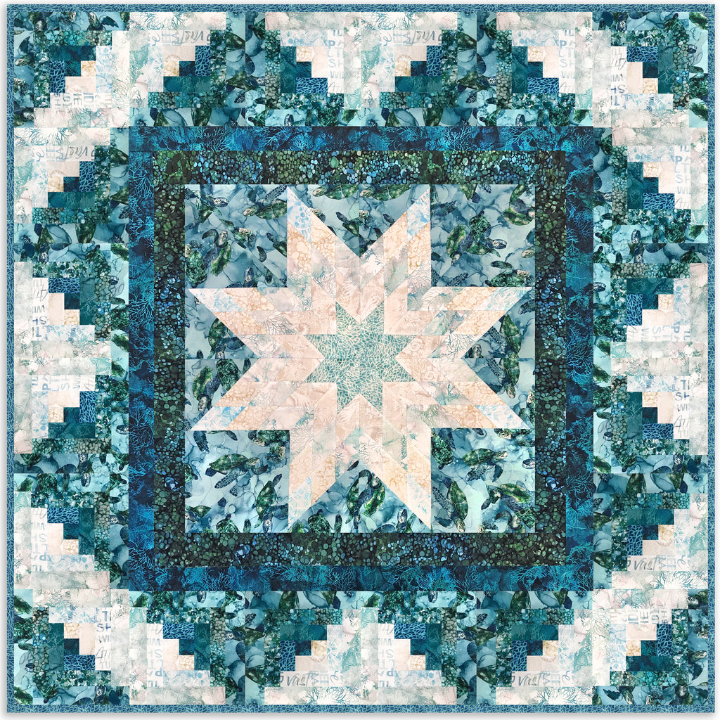 Northcott Lone Star Wall Hanging Kit Includes PreCut Strips Sea B