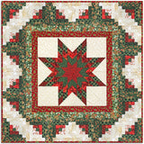 Kaufman Lone Star Wall Hanging Kit - Includes Pre-Cut Strips - Holiday Flourish: Festive Finery - Holiday