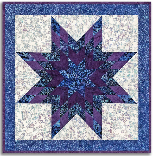 Hoffman Batiks Lone Star Pre-Cut Wall Hanging Kit - Dragonflies At Dusk